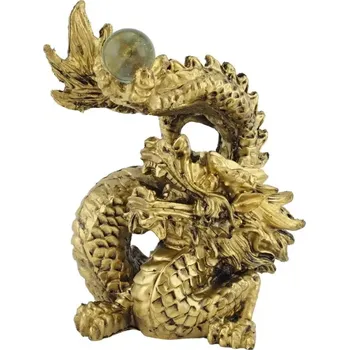 Soška Drak resin 10 cm s perlou