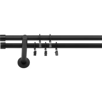 Dvouřadá Garnýž Luna 19 mm černá matná 120 cm