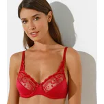 Vyztužená podprsenka Essential Elegance s krajkou, s kosticemi malinová 95E