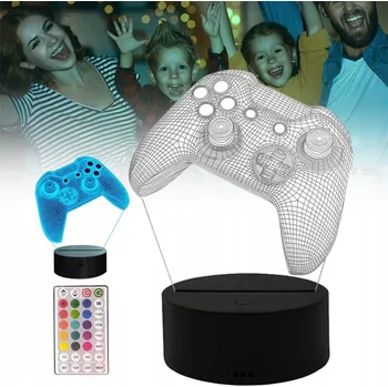 Lampička NOČNÍ LAMPA LED Podložka Gamer STOLNÍ NA STŮL 3D Type-C USB OVLADAČ PRO DĚTI