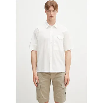 Pánská košile Bavlněná košile C.P. Company 18CMSH249A005328G bílá 00X, vel. M