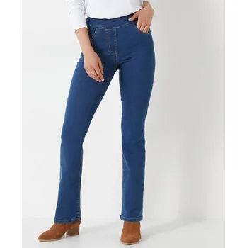 Dámské džíny Bootcut džíny, pro malou postavu modrá 44