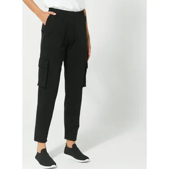 Dámské kalhoty Jogging sportovní kalhoty s kapsami černá 46/48