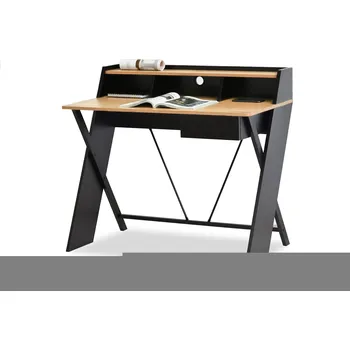 Psací stůl Obdélníkový psací stůl Mebel-Partner 100 x 56 x 90 cm černý, dub