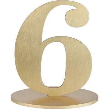 Party dekorace Dekorace na stůl číslice šestka 6 zlatá