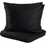 Povlečení AGNES saténové černé 220x200 + 2*70x80 cm HOMLA