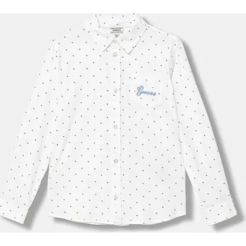 Pánská košile Dětská košile Guess N6RH02.WE5W0.PPY2 bílá 00X, vel. 118-122