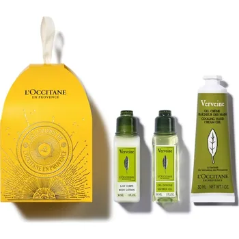 Kosmetická sada L’Occitane Verbena L’Occitane Verbena parfémovaný sprchový gel 30 ml + L’Occitane Verbena tělové mléko 30 ml + L’Occitane Verbena hydratační gel krém 30 ml kosmetická sada