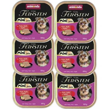 Krmivo pro psa ANIMONDA Vom Feinsten mini junior krůtí/telecí/jablko 6x100g