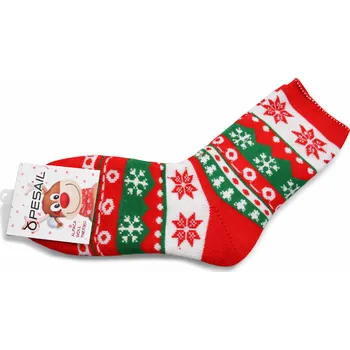 Dámské ponožky xcena Vlněné ponožky Alpaca červené Velikost: 39-42