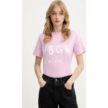 Pánské tričko Bavlněné tričko MSGM 4041MDM510.267002 růžová 30D, vel. M