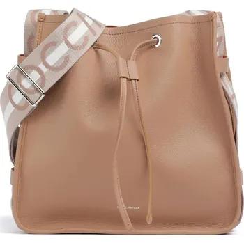 Kabelka Coccinelle Raqu kožená kabelka bucket hnědá + doprava zdarma