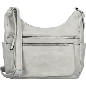 Kabelka Módní dámská koženková crossbody kabelka Mayra, světle šedá