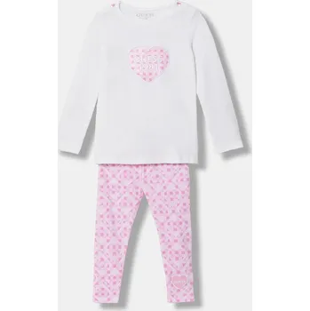 Dětská bavlněná souprava Guess A6RG04.K6YW4.PPY2 bílá 00X, vel. 77-88