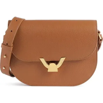 Kabelka Coccinelle Dew kožená kabelka přes rameno hnědá - Dew Taška + doprava zdarma