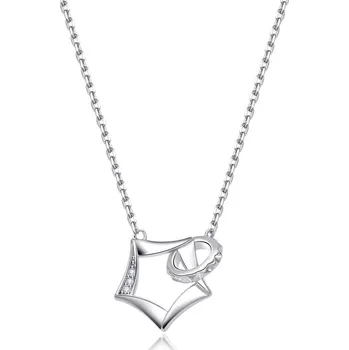 Náhrdelník MOISS stříbrný náhrdelník HVĚZDA