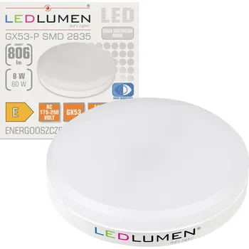 Žárovka LED žárovka LEDLUMEN GX53 806 lm 8 W 120° CCD 4000 K, energeticky úsporná