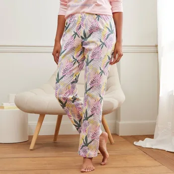 Dámské pyžamo Pyžamové kalhoty s potiskem Nature Sauvage režná/lila 42/44