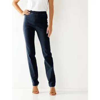 Dámské kalhoty Tvarující kalhoty s pružným pasem a efektem plochého břicha tmavě modrá 40