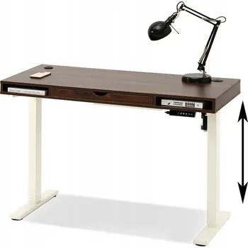 Psací stůl Obdélníkový psací stůl Mebel-Partner 120 x 60 x 77 cm krémová, ořech