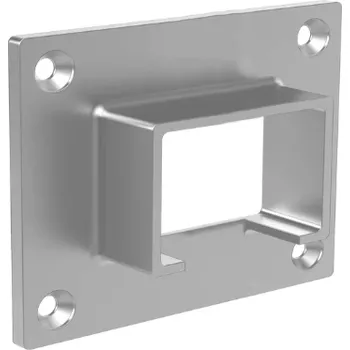 Zábradlí Hahn Steel Madlová příruba na sklo 60×40 mm – AISI 316, broušená