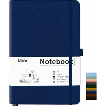 Zápisník Sada různých sešitů A5 - ZÁPISNÍK S PUNTÍKY, 200 STRAN, 100 G/M2, TVRDÉ DESKY, 360 listů