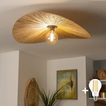 Brilagi - LED Přisazený lustr CERIA BOHO 1xE27/40W/230V pr. 80 cm rafie