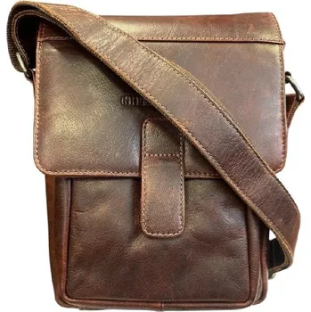 Green Wood pánská kožená taška hnědá 191037 Sandel Sven