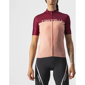 cyklistický dres dámský dres Castelli Velocissima Blush/Bordeaux L