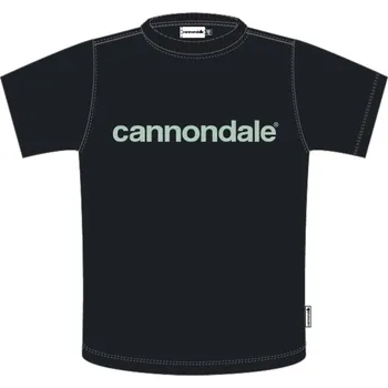 cyklistický dres triko Cannondale T-SHIRT BLK/CMT S