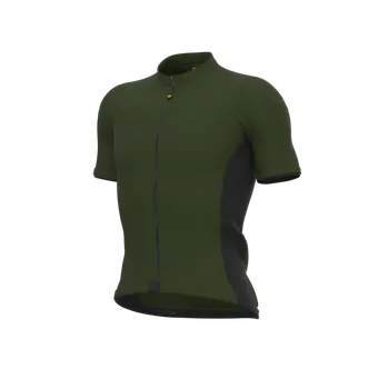 cyklistický dres dres ALÉ SOLID COLOR BLOCK Olive XXL