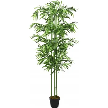umělá květina Umělý bambus v plastovém květináči, zelený, 180 cm, 864 listů