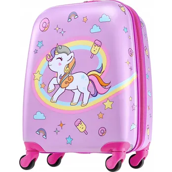 Dětský Kufr, Set 2 Kusů s Nastavitelnou Teleskopickou Rukojetí - Jednorožec