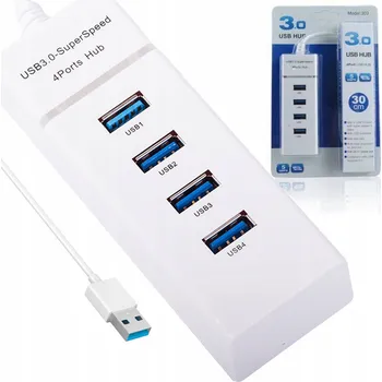 USB hub USB HUB ROZBOČOVAČ 4 PORTY ROZVĚTVOVAČ RYCHLÝ USB 3.0 4 PORTY 5 Gb/s