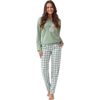 Dámské noční prádlo Dámské pyžamo LUNA 320 zelená M 0
