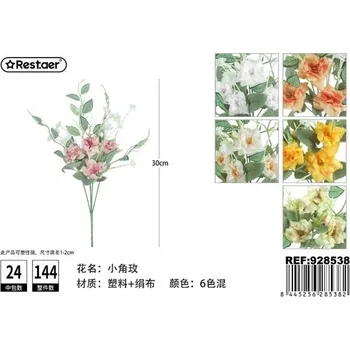 umělá květina Rest.aer - Kytice 5 stonků růží, 30 cm