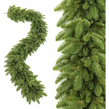 Vánoční dekorace Vánoční girlanda 100% PE JEDLE SVĚTLÁ 110 cm na zábradlí, krb, dveře