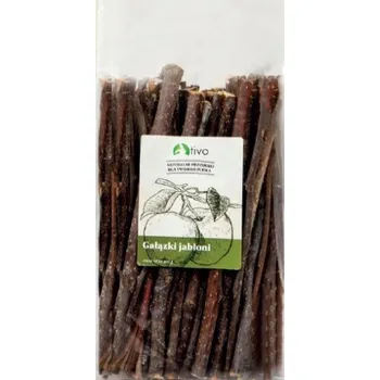 Krmivo pro hlodavce Tivo přírodní kousátko pro hlodavce a králíky – jablečné větvičky XXL 400g