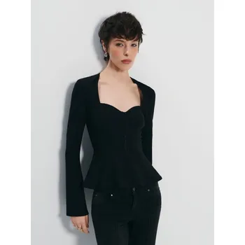 Oblečení a móda Halenka se srdcovým výstřihem - S - House - černá - 192IQ-99X