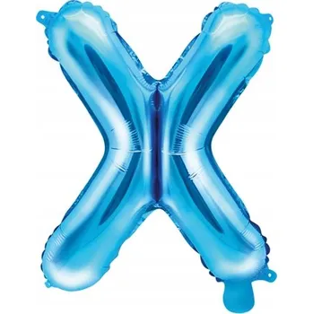 Balónek Party Deco Fóliový balónek písmeno "X", modrý, 35 cm univerzální