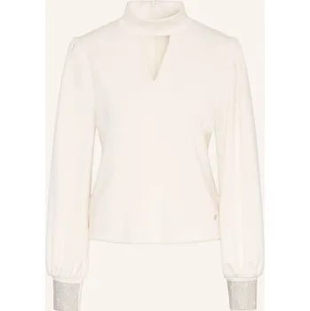 Dámské tričko Monari Dlouhé Rukávy S Ozdobnými Kameny A Výřezem, režná