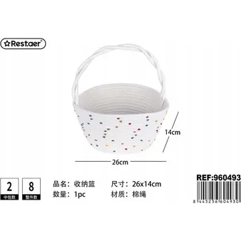 Úložný box Bavlněný úložný koš s uchem