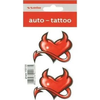 Samolepicí dekorace na vozidlo Samolepka dekory "AVISA"_Čertí srdce