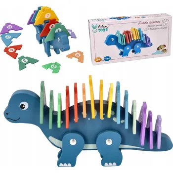 Dřevěná hračka UKŁADANKA DREWNIANA PUZZLE DREWNIANE HRAČKA PRO HRAČKA HRAČKA DINOSAURUS