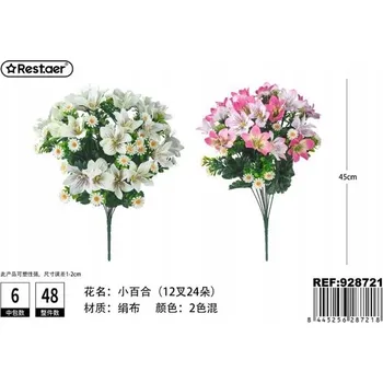 umělá květina Rest.aer - Dlouhé kytice 12 kusů malých lilií 45CM