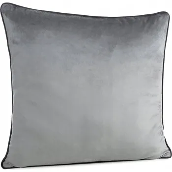 Povlak na polštářek Dekorační povlak na polštář 45x45 cm ocelový se sametovým lemem