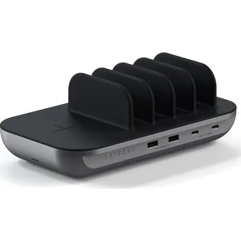 Mobilní telefon Nabíječka do sítě Satechi Dock 5 Multi device charging station Space Grey