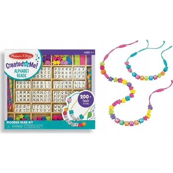 Dřevěná hračka KORALIKI DREWNIANE Z LITERKAMI I KSZTAŁTAMI EDUKAČNÍ SADA 240 DÍLKŮ 4+