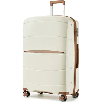 Módní doplněk Moderní cestovní kufr Kono - PP - béžovo-hnědý - 91 L