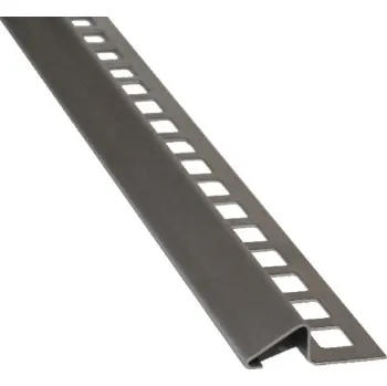 Stavební profil Přechodová dlažbová lišta 11 mm, 2,5 m nerez kartáčovaný (náběhová nájezdová lišta 11mm 250cm kartáčovaná nerez)